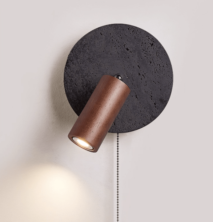 Alaric Industrial Travertine Wall Light
