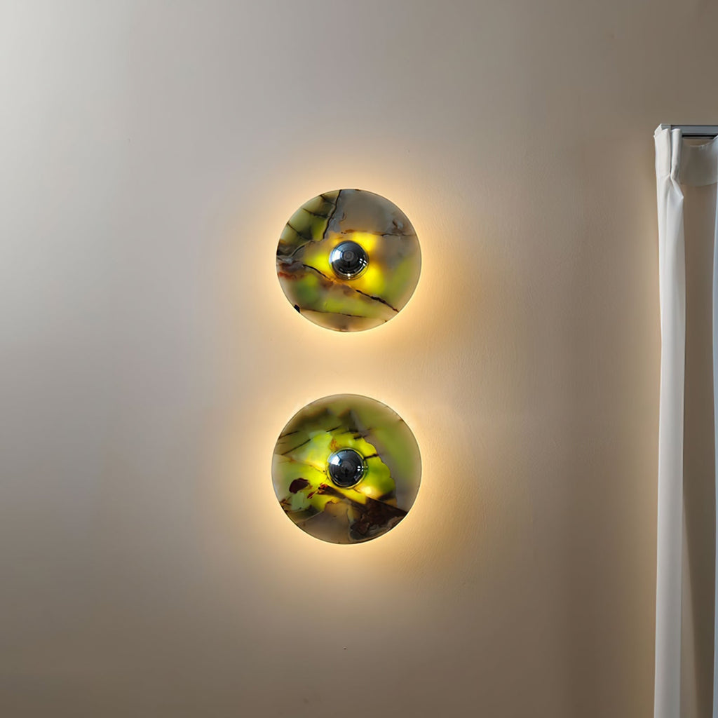 Alba Wall Lamp Green Marble Modern