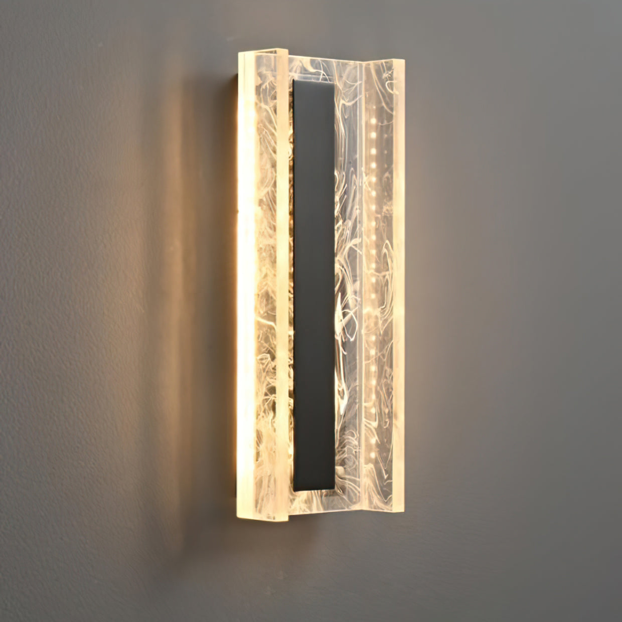 Alberta Wall Lamp Modern Textured Glass Sconce