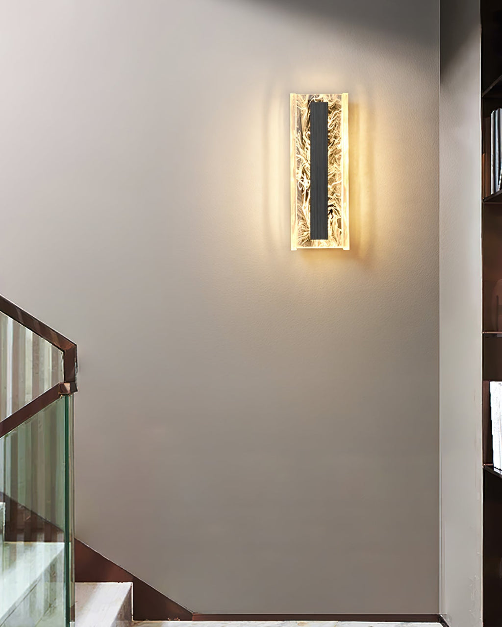 Alberta Wall Lamp Modern Textured Glass Sconce