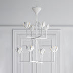 Alberto Modern Minimalist Floral Brass Chandelier