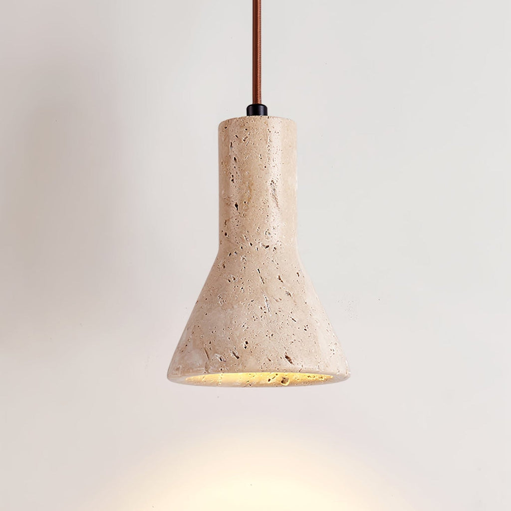 Alchemica Stone Minimalist Travertine Pendant Light