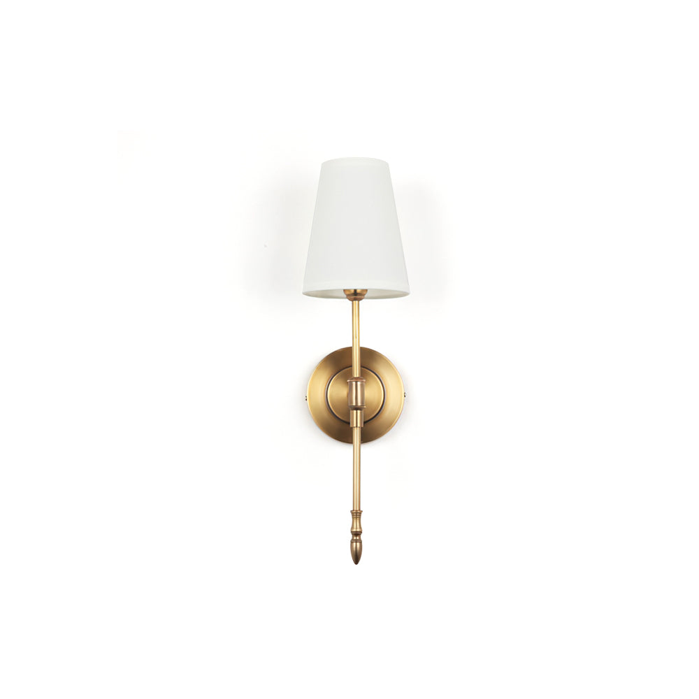 Aldex Wall Lamp Brass Fabric Shade