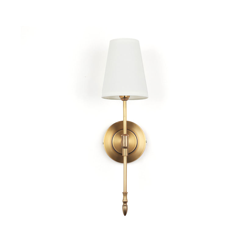 Aldex Wall Lamp Brass Fabric Shade