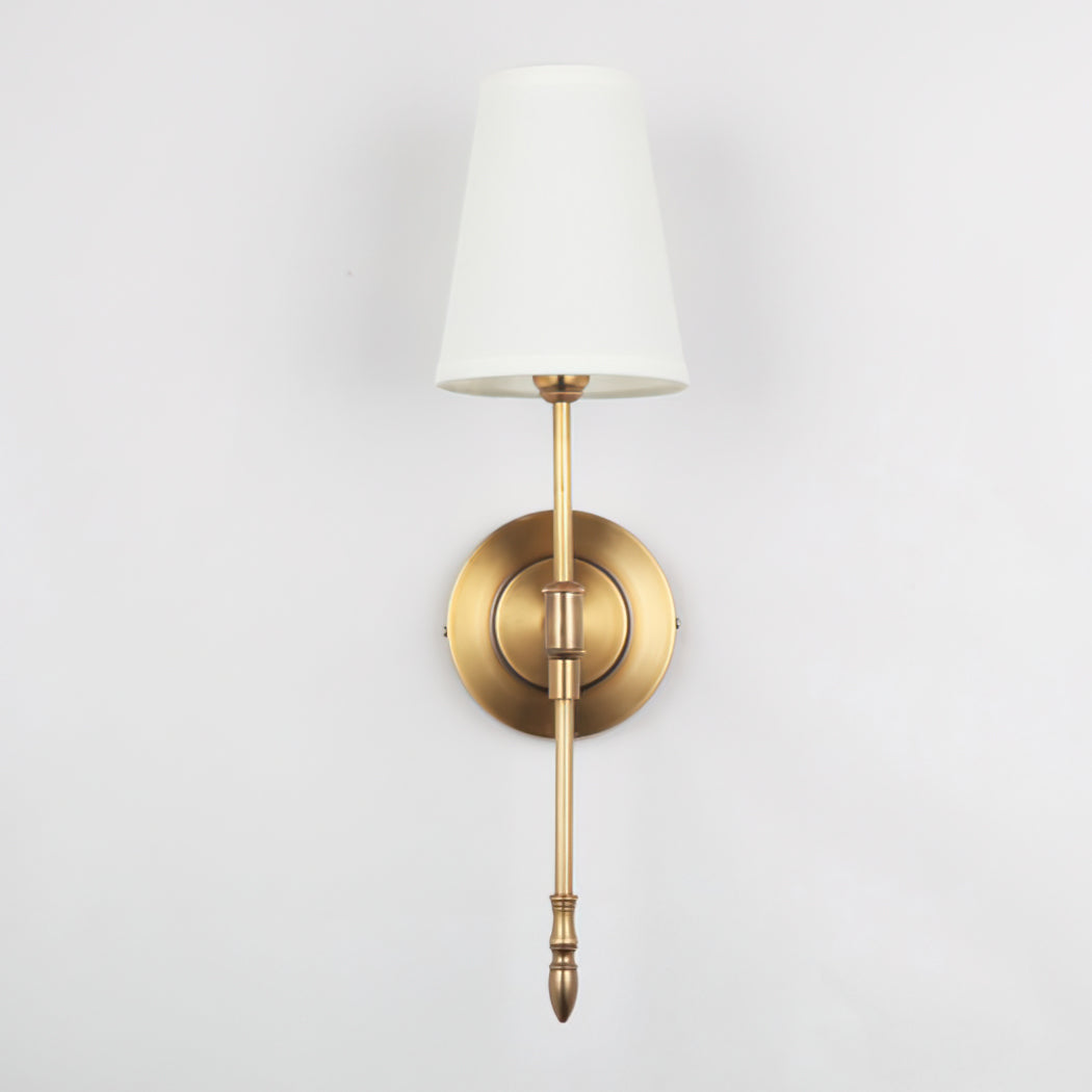 Aldex Wall Lamp Brass Fabric Shade