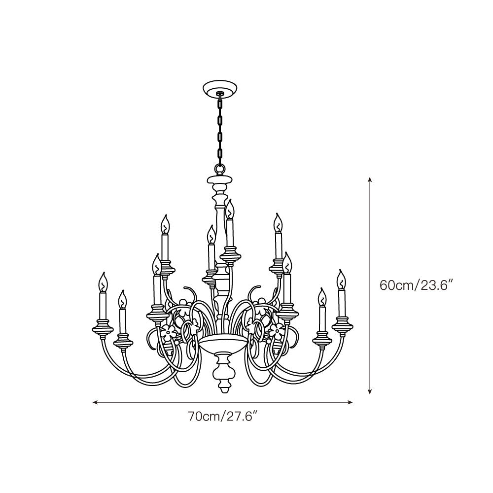 Waegnuvyn Traditional Candle Chandelier