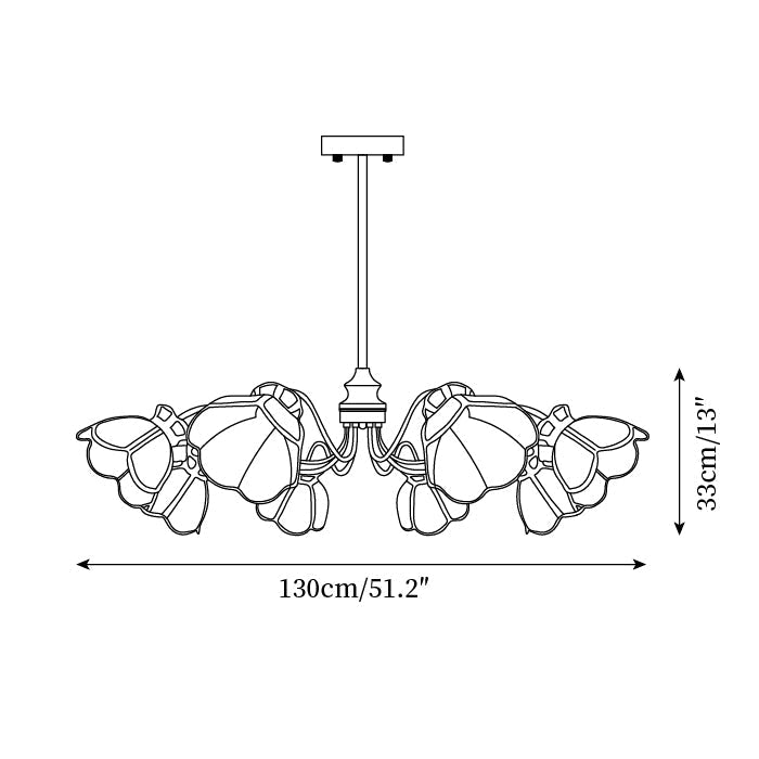 Alessio Chandelier Floral Vintage Glow