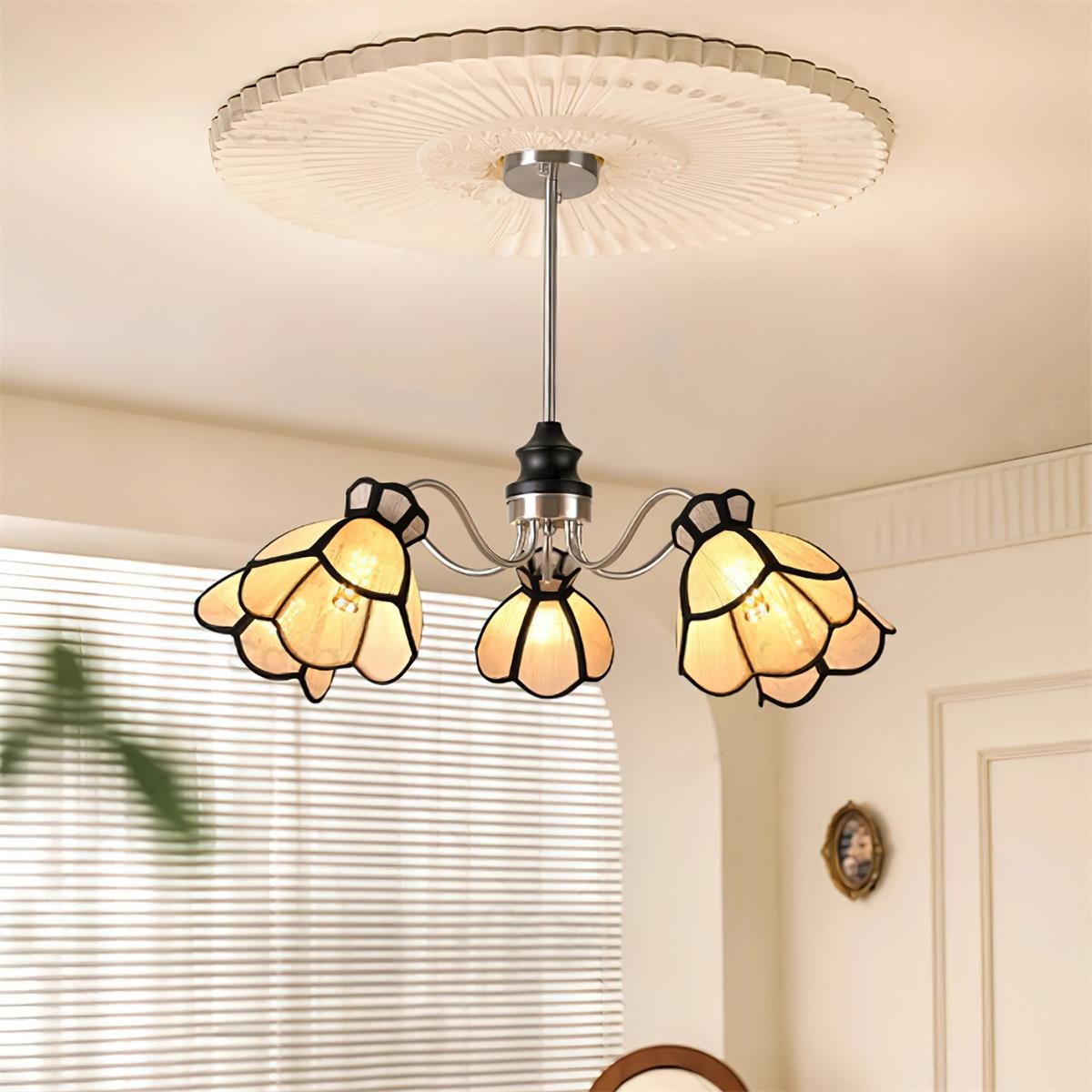 Alessio Chandelier Floral Vintage Glow