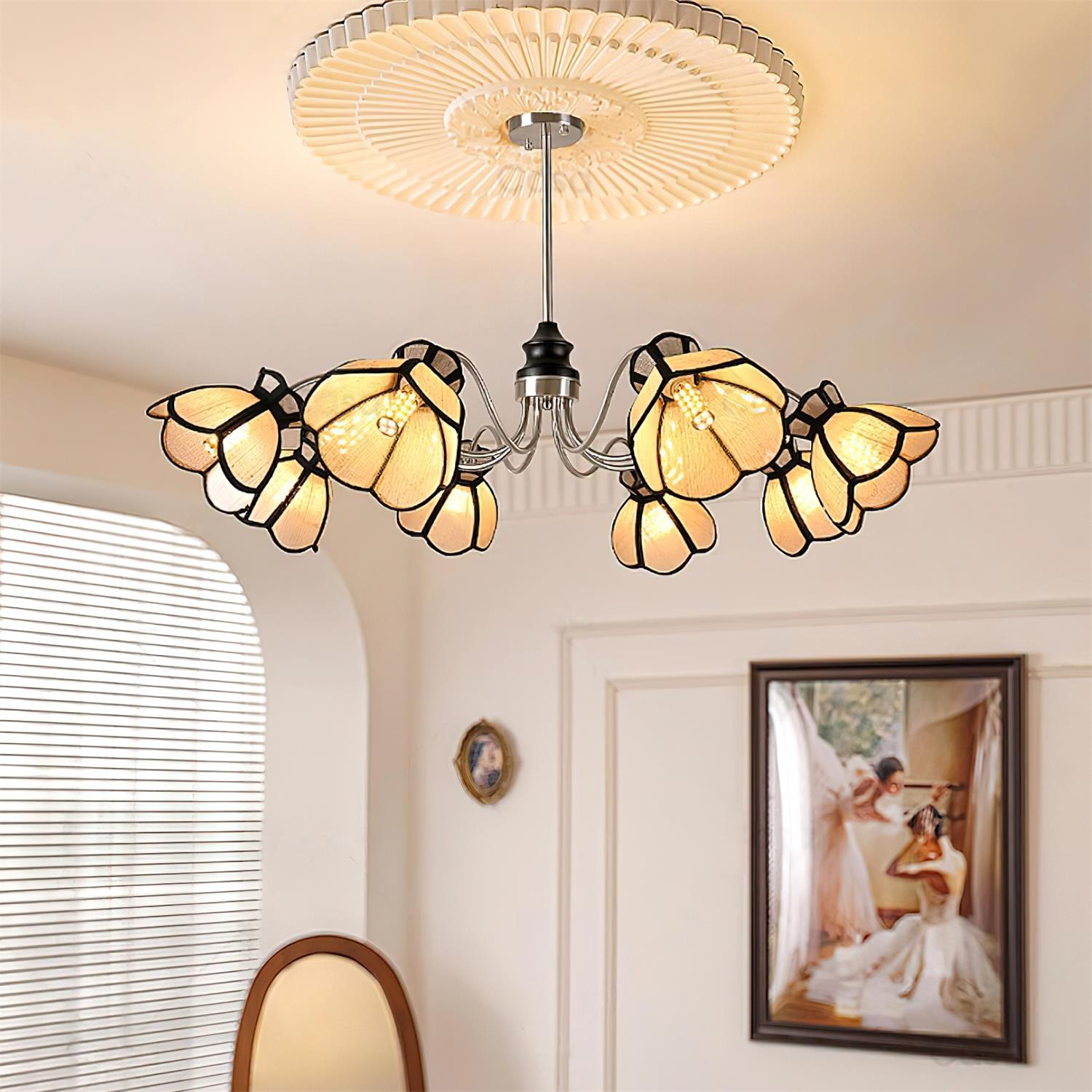 Alessio Chandelier Floral Vintage Glow