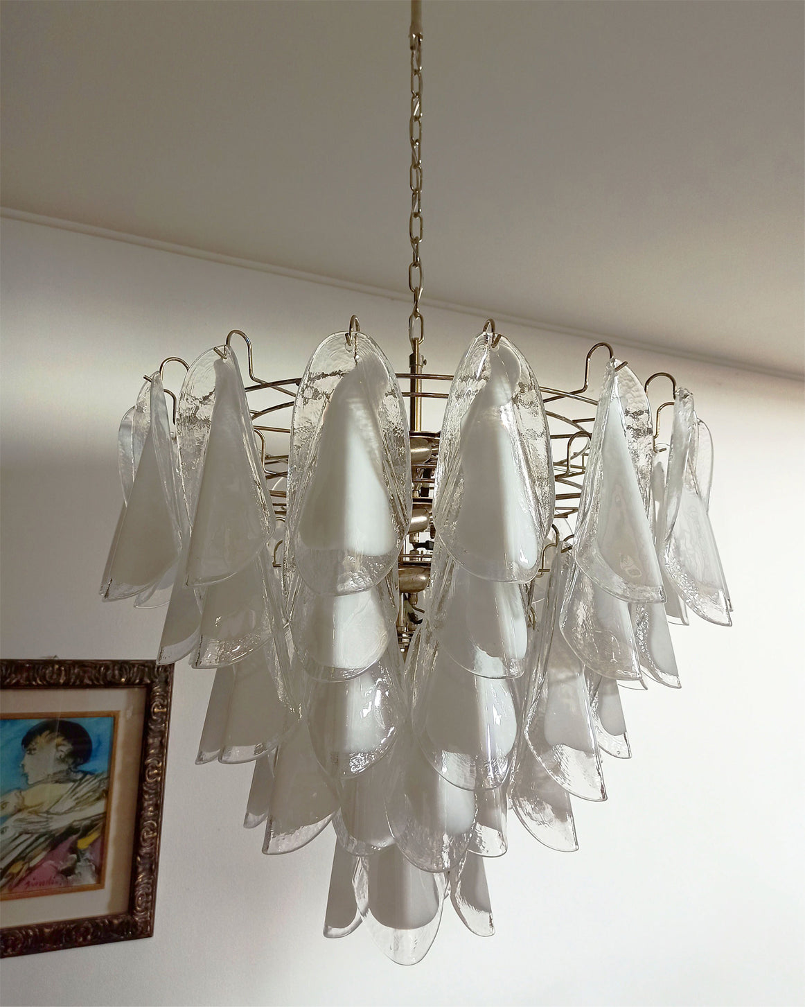 Aletta Chandelier Hand-Blown Glass Petals Modern Luxury