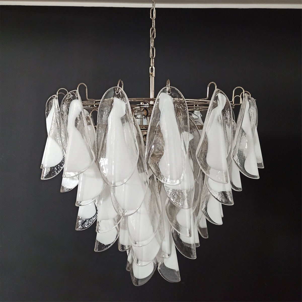 Aletta Chandelier Hand-Blown Glass Petals Modern Luxury