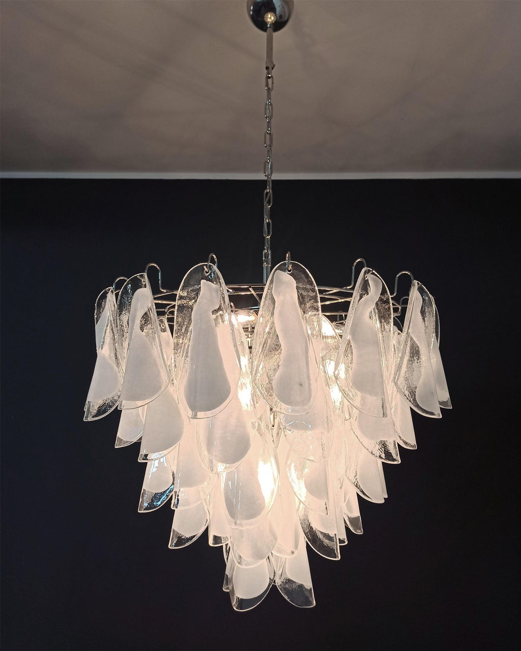 Aletta Chandelier Hand-Blown Glass Petals Modern Luxury