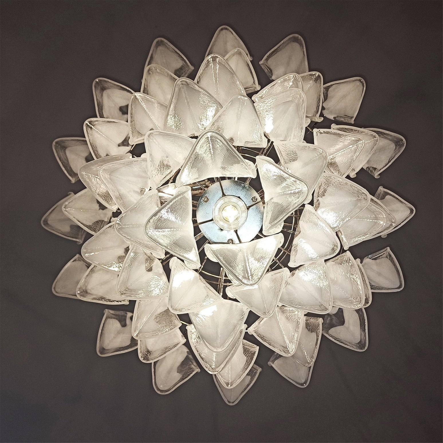 Aletta Chandelier Hand-Blown Glass Petals Modern Luxury