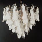 Aletta Chandelier Hand-Blown Glass Petals Modern Luxury