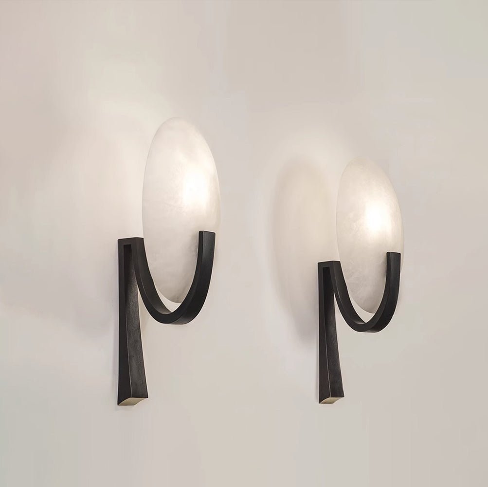 Althea Minimalist Alabaster Wall Lamp