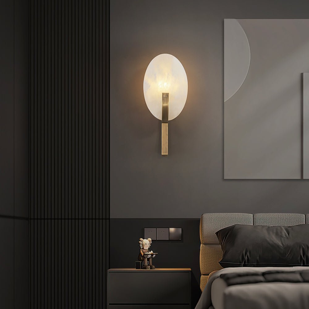 Althea Minimalist Alabaster Wall Lamp