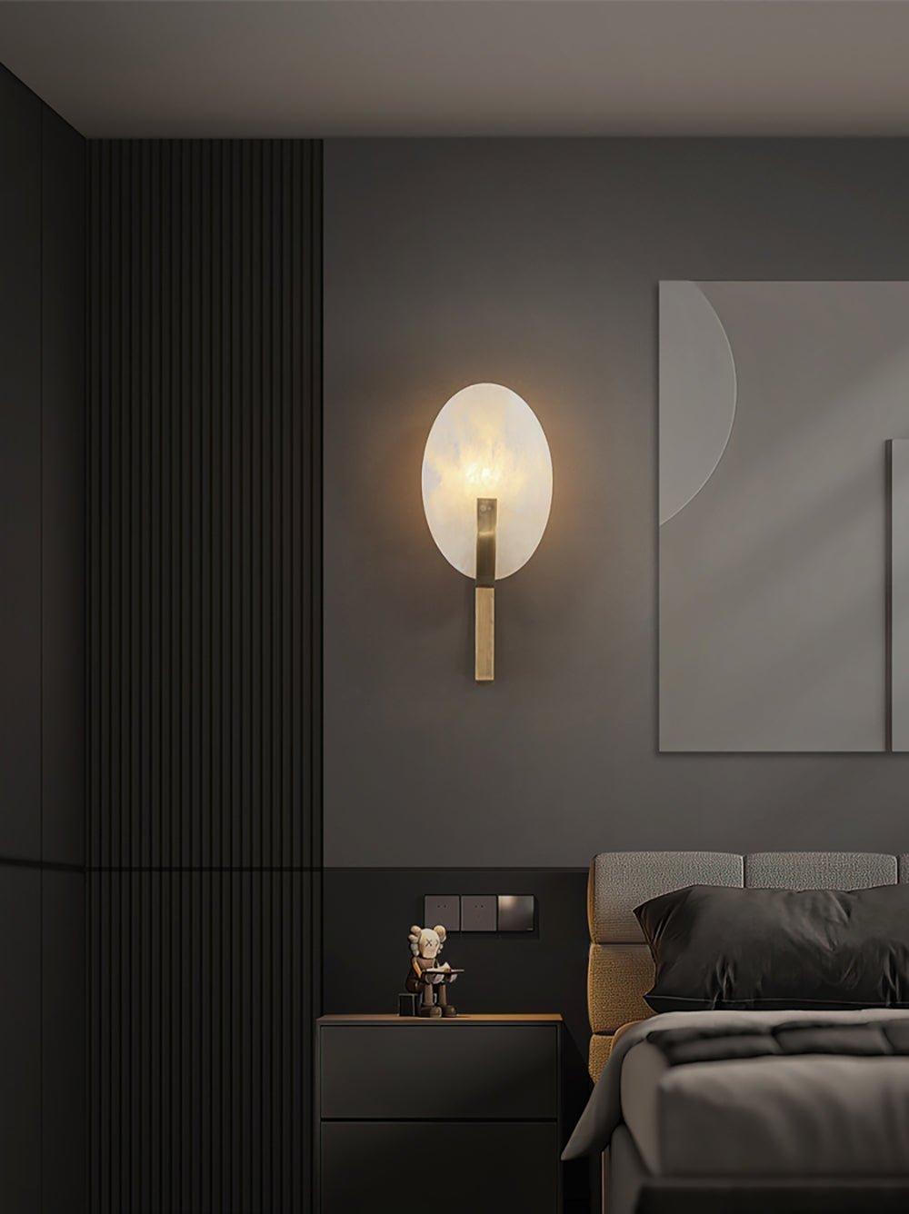 Althea Minimalist Alabaster Wall Lamp