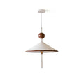 Alien Pendant Lamp Cone Shade Wood Sphere