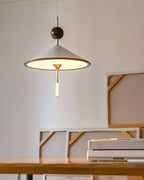 Alien Pendant Lamp Cone Shade Wood Sphere