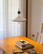 Alien Pendant Lamp Cone Shade Wood Sphere