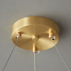 Allanie Gingko Chandelier Round Brass Globe Leaf