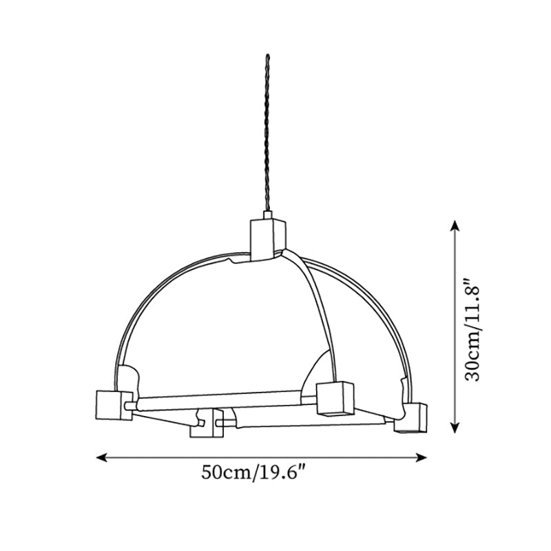 Allegra Pendant Lamp Fabric Frame Minimalist