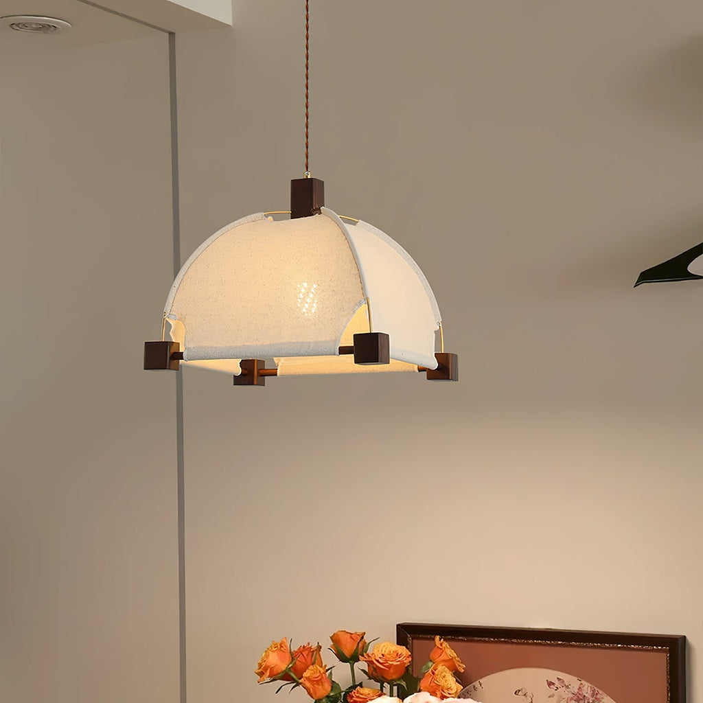 Allegra Pendant Lamp Fabric Frame Minimalist