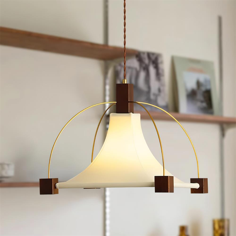 Allegra Pendant Lamp Fabric Frame Minimalist