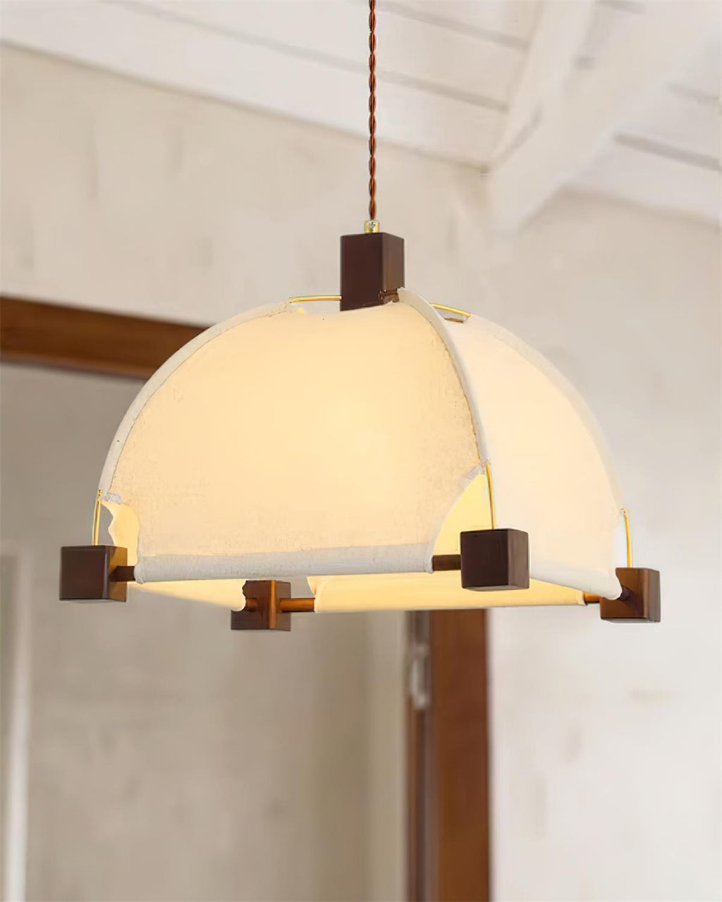 Allegra Pendant Lamp Fabric Frame Minimalist