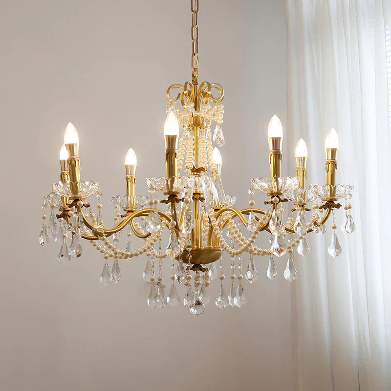 Allegri Crystal Chandelier Classic Gold Luxury