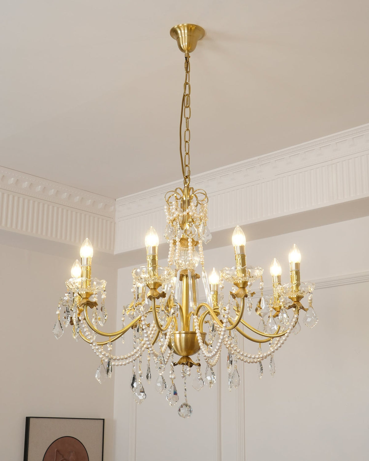 Allegri Crystal Chandelier Classic Gold Luxury