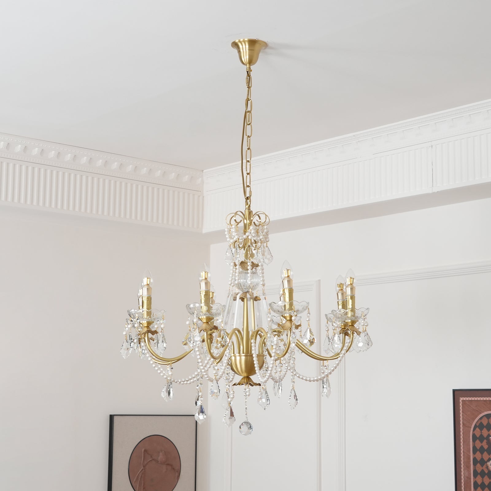 Allegri Crystal Chandelier Classic Gold Luxury