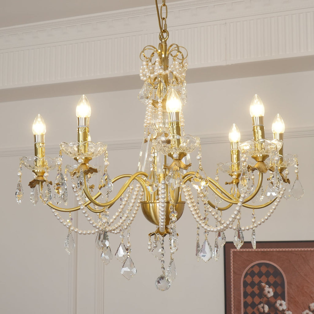 Allegri Crystal Chandelier Classic Gold Luxury