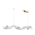 Alon Chandelier Linear Acrylic Wave Pattern Modern Art