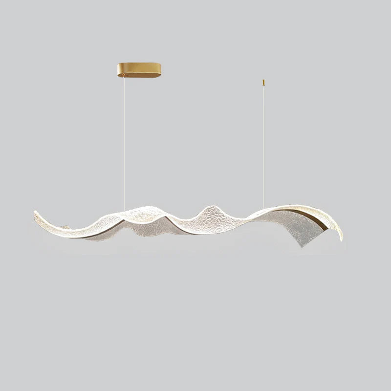 Alon Chandelier Linear Acrylic Wave Pattern Modern Art