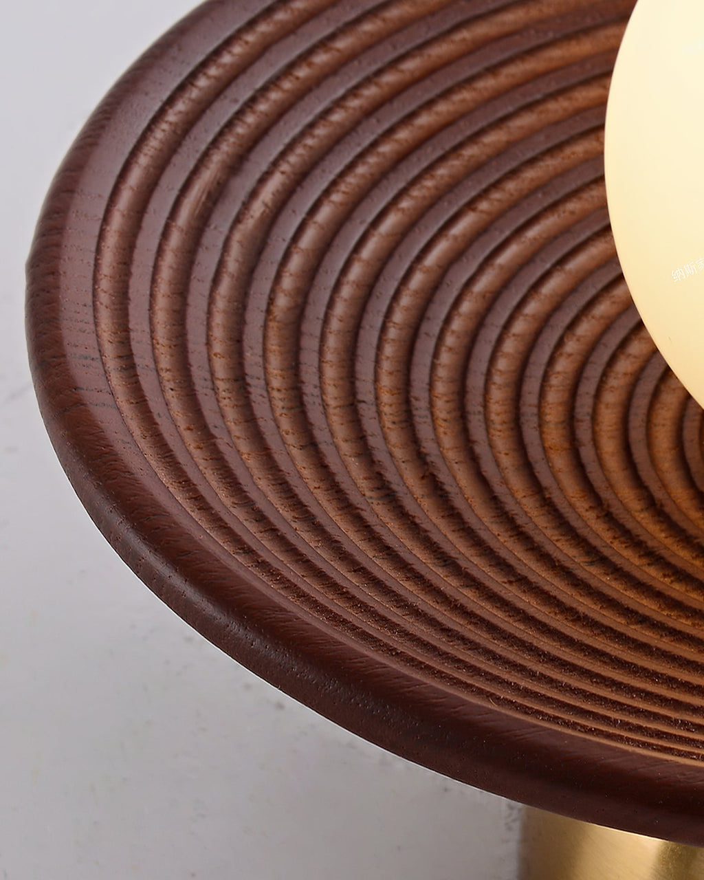 Alora Ceiling Lamp Wood Spiral Glass Globe