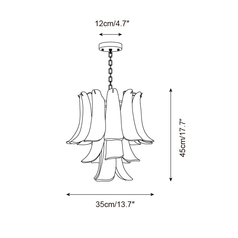 Alrinis Chandelier Floral Cascade Whimsy