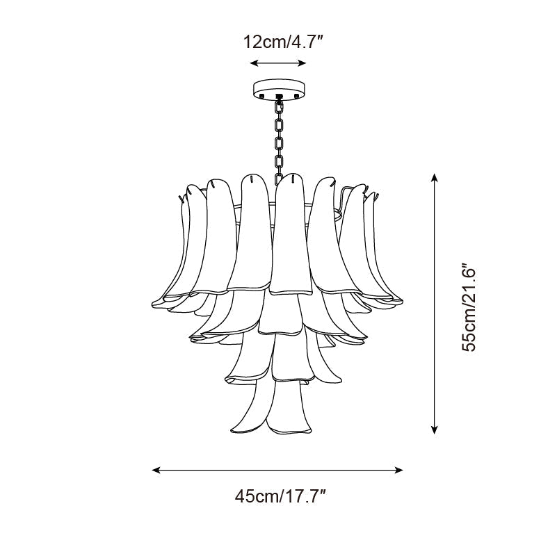 Alrinis Chandelier Floral Cascade Whimsy