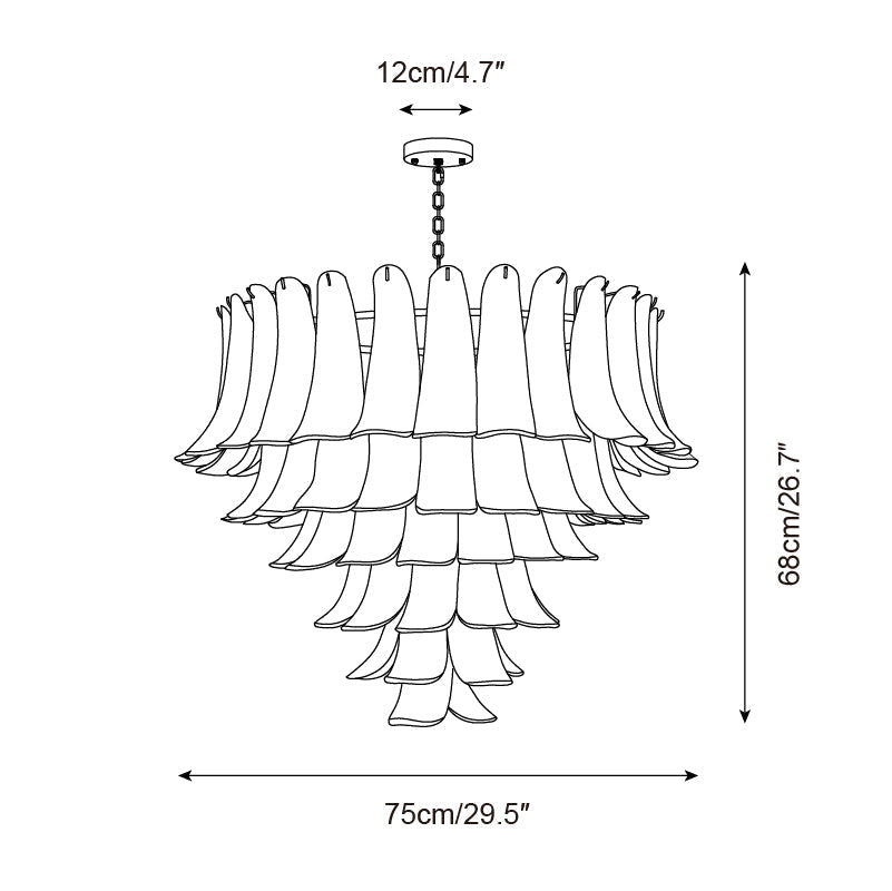 Alrinis Chandelier Floral Cascade Whimsy