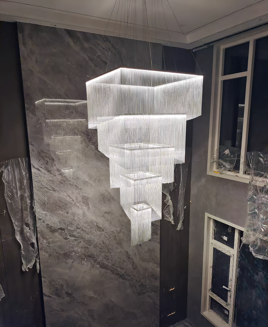 Caeluvyn Postmodern Chain Tassel Chandelier
