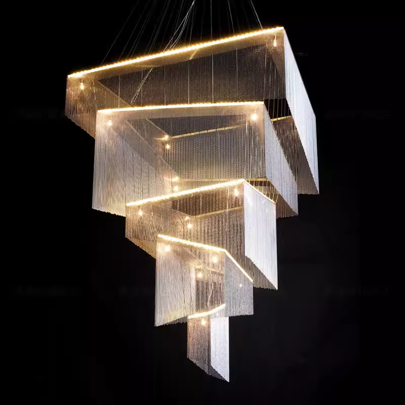 Caeluvyn Postmodern Chain Tassel Chandelier