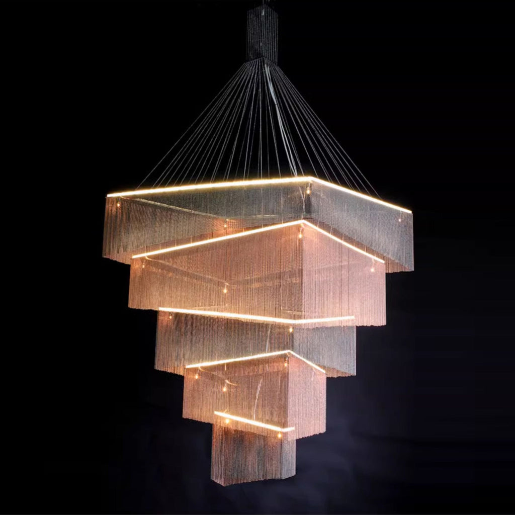 Caeluvyn Postmodern Chain Tassel Chandelier