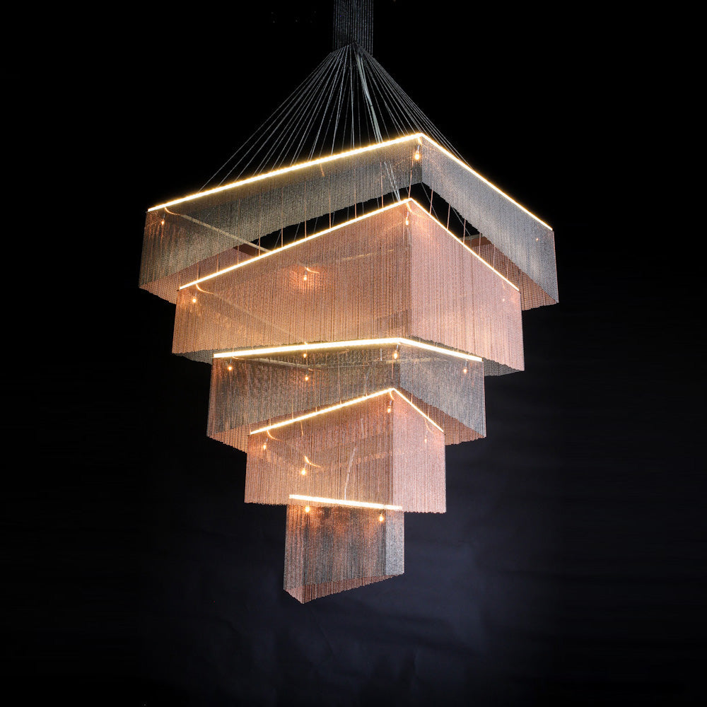Caeluvyn Postmodern Chain Tassel Chandelier