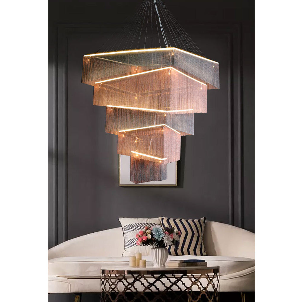 Caeluvyn Postmodern Chain Tassel Chandelier