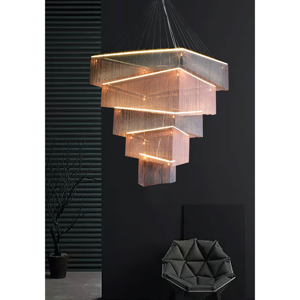 Caeluvyn Postmodern Chain Tassel Chandelier