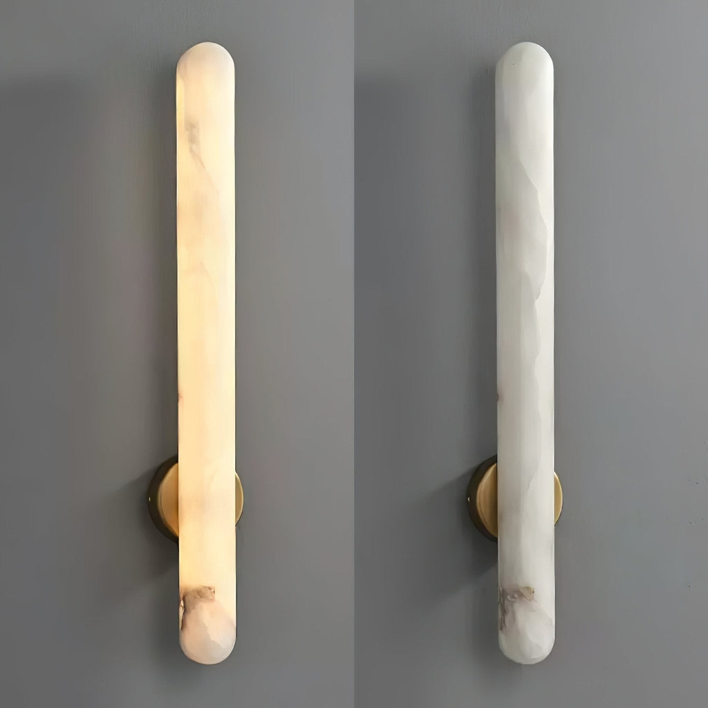 Alunari Modern Metal & Alabaster Wall Light