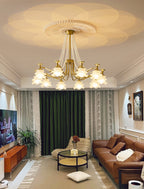 Cotalisra Premium Elegance Rose Glass Chandelier