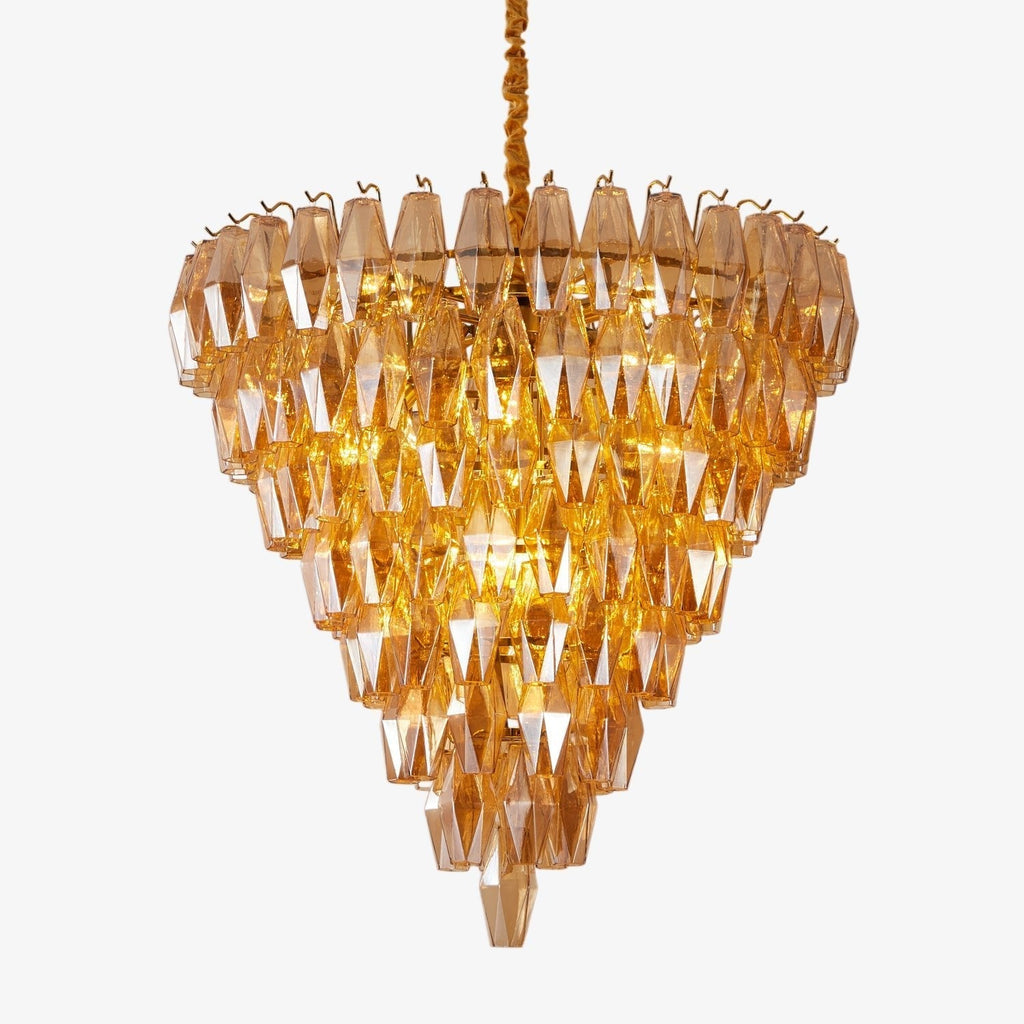Aurora Chandelier Amber Empire Prism