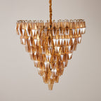 Aurora Chandelier Amber Empire Prism