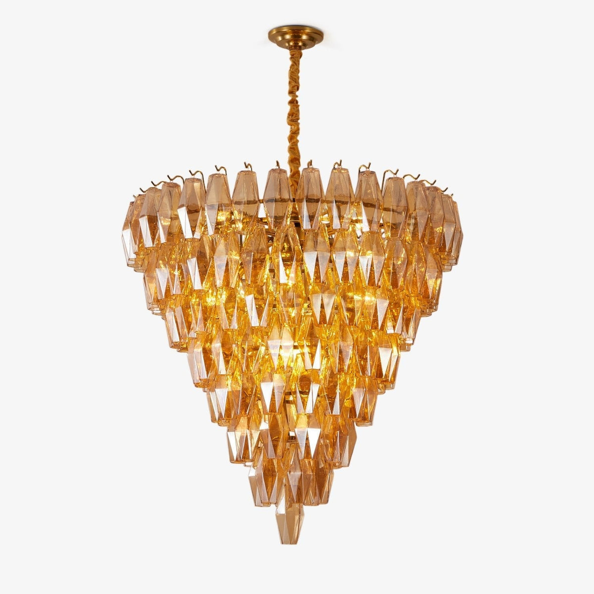 Aurora Chandelier Amber Empire Prism